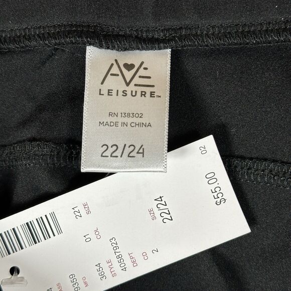 Avenue Leisure Leggings Women’s Size 22/24 Black 7/8 Length Cropped‎ - Picture 2 of 16
